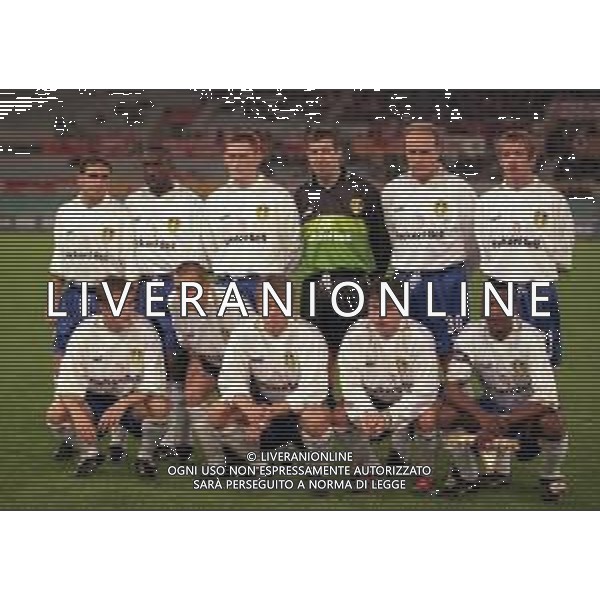 20-10-1998 ROMA- COPPA UEFA ROMA LEEDS NELLA FOTO FORMAZIONE LEEDS AG ALDO LIVERANI SAS