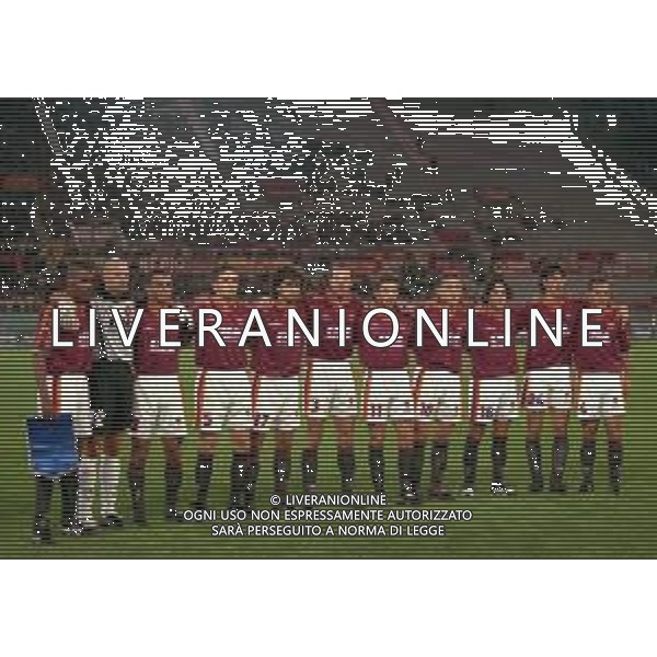 20-10-1998 ROMA- COPPA UEFA ROMA LEEDS NELLA FOTO DA SIN ALDAIR-CHIMENTI ANTONIO- MARCOS CAFU-VINCENT CANDELA-DAMIANO TOMMASI-CARLOS ZAGO-EUSEBIO DI FRANCESCO-FRANCESCO TOTTI-FRAU ALESSANDRO-MARCO DELVECCHIO-LUIGI DI BIAGIO AG ALDO LIVERANI SAS