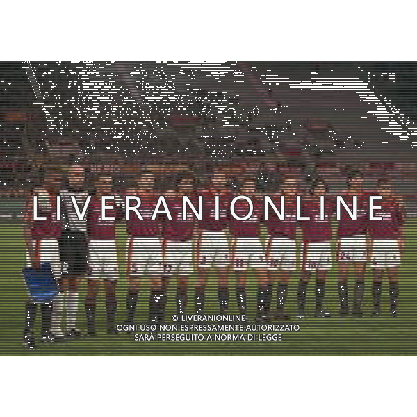 20-10-1998 ROMA- COPPA UEFA ROMA LEEDS NELLA FOTO DA SIN ALDAIR-CHIMENTI ANTONIO- MARCOS CAFU-VINCENT CANDELA-DAMIANO TOMMASI-CARLOS ZAGO-EUSEBIO DI FRANCESCO-FRANCESCO TOTTI-FRAU ALESSANDRO-MARCO DELVECCHIO-LUIGI DI BIAGIO AG ALDO LIVERANI SAS