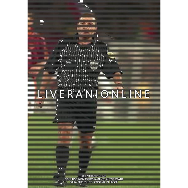 20-10-1998 ROMA- COPPA UEFA ROMA LEEDS NELLA FOTO ARBITRO LOPEZ NIETO AG ALDO LIVERANI SAS