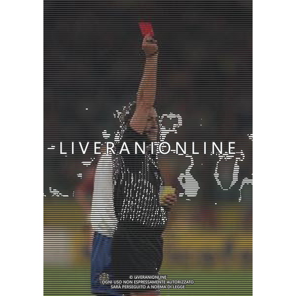 20-10-1998 ROMA- COPPA UEFA ROMA LEEDS NELLA FOTO ARBITRO LOPEZ NIETO AG ALDO LIVERANI SAS