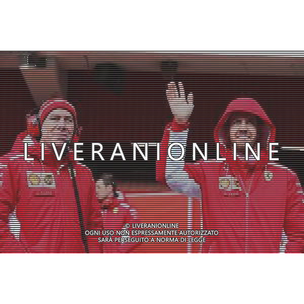 (L to R): Jock Clear (GBR) Ferrari Engineering Director with Sebastian Vettel (GER) Ferrari. 27.02.2018. Formula One Testing, Day Two, Barcelona, Spain. Tuesday. / AGENZIA ALDO LIVERANI SAS - ITALY ONLY EDITORIAL USE ONLY - Motor Racing - Formula One Testing - Test One - F1 Day 2 - Barcellona, Spagna 27 febbraio 2018