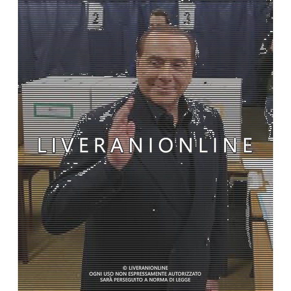 Elezioni Politiche 2018 Milano - 04.03.2018 Nella Foto:Votazione di Silvio Berlusconi e invasione al seggio di una Femen /Ph.Vitez-Ag. Aldo Liverani