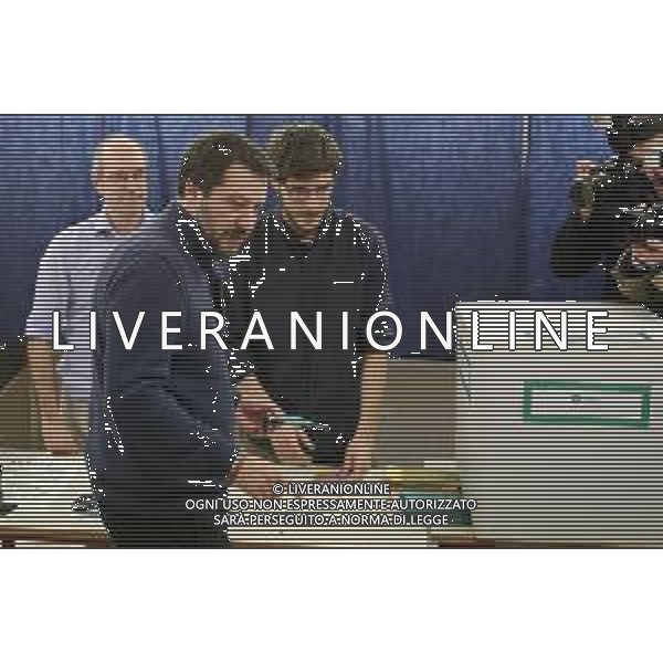 Elezioni Politiche 2018 Milano - 04.03.2018 Nella Foto:Votazione di Matteo Salvini /Ph.Vitez-Ag. Aldo Liverani