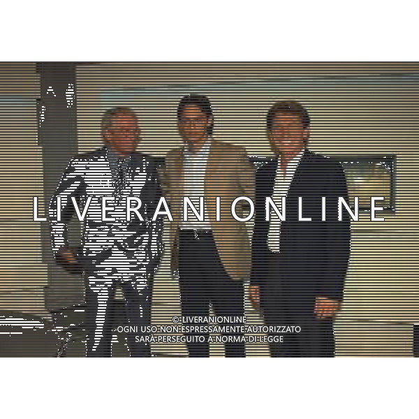 1997 BERGAMO INCONTRO TRA I TRE GIOCATORI ATALANTA FILIPPO INZAGHI GIUSEPPE SAVOLDI E JEPPSON HASSE NELLA FOTO JEPPSON HASSE CON FILIPPO INZAGHI E GIUSEPPE SAVOLDI AG ALDO LIVERANI SAS