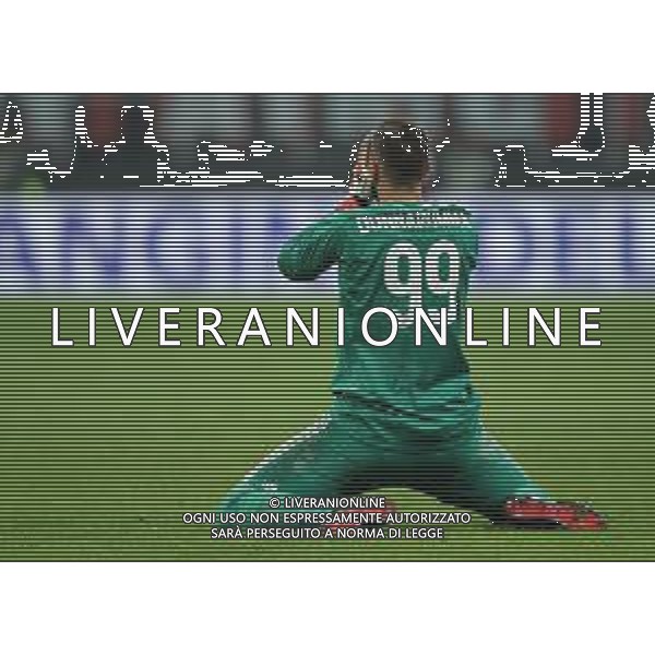 UEFA Europa League 2017/2018 Ottavi di Finale Andata Milano - 08.03.2018 Milan-Arsenal Nella Foto: la delusione di gianluigi donnarumma /Ph.Vitez-Ag. Aldo Liverani