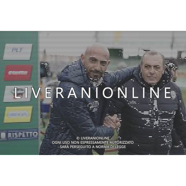 CESENA - CARPI serie B ConTe.it 10/03/2018 nella foto: Allenatore Nicola Antonio Calabro Allenatore Fabrizio Castori ©Claudio Zamagni/Agenzia Aldo Liverani coach Nicola Antonio Calabro Coach Fabrizio Castori during Serie B conTe.it match between Cesena and Foggia at Stadio Orogel Dino Manuzzi on March 10, 2018 in Cesena, Italy. photo credit by Claudio Zamagni/Aldo Liverani Photo Agency / AGENZIA ALDO LIVERANI SAS