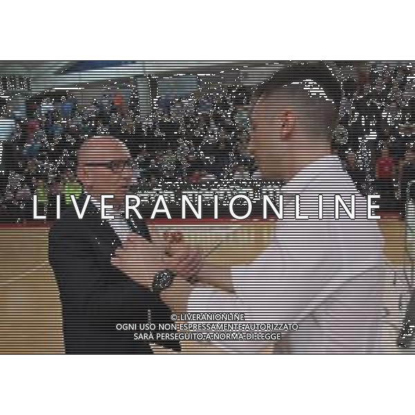 11-03-2018 IMOLA Andrea costa basket- Scaligera Basket Verona padre all luca dal monte verona e figlio lorenzo dalmonte vice allentore andrea costa FOTO GIANNI SANNA-AG ALDO LIVERANI SAS