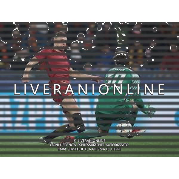 UEFA Champions League 2017/2018 Ottavi di Finale Ritorno Roma - 13.03.2018 Roma-Shakhtar Donetsk Nella Foto: il gol di dzeko edin /Ph.Vitez-Ag. Aldo Liverani