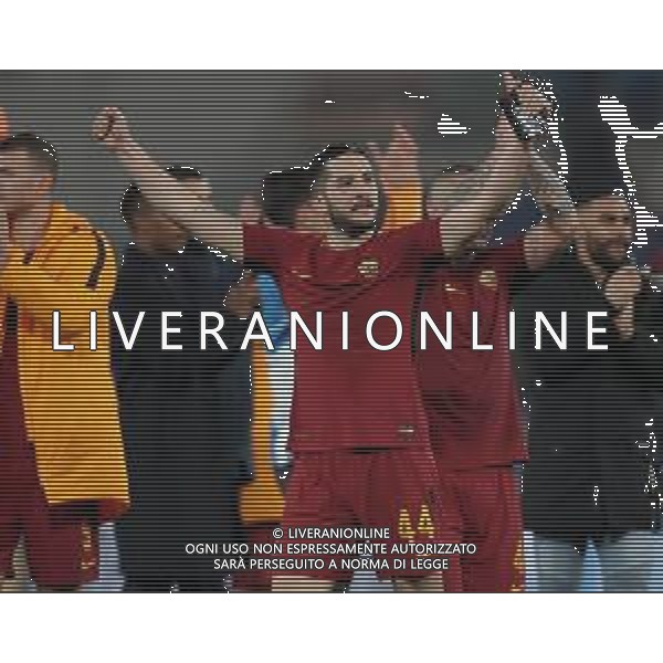 UEFA Champions League 2017/2018 Ottavi di Finale Ritorno Roma - 13.03.2018 Roma-Shakhtar Donetsk Nella Foto: esultanza dei giocatori della roma a fine gara per la qualificazione - manolas /Ph.Vitez-Ag. Aldo Liverani