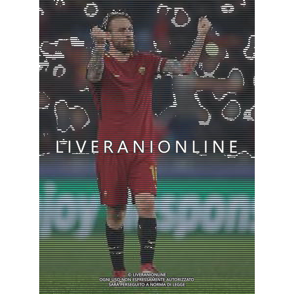 UEFA Champions League 2017/2018 Ottavi di Finale Ritorno Roma - 13.03.2018 Roma-Shakhtar Donetsk Nella Foto: esultanza dei giocatori della roma a fine gara per la qualificazione - de rossi daniele /Ph.Vitez-Ag. Aldo Liverani
