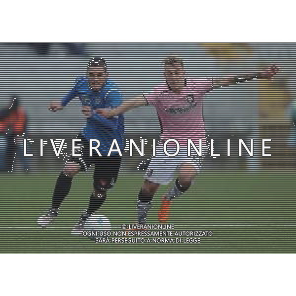 Campionato di Calcio Serie B ConTe.it 2017/2018 31a Giornata Novara - 17.03.2018 Novara-Palermo Nella Foto: Petar Golubovic e Antonino La Gumina /Ph.Vitez-Ag. Aldo Liverani