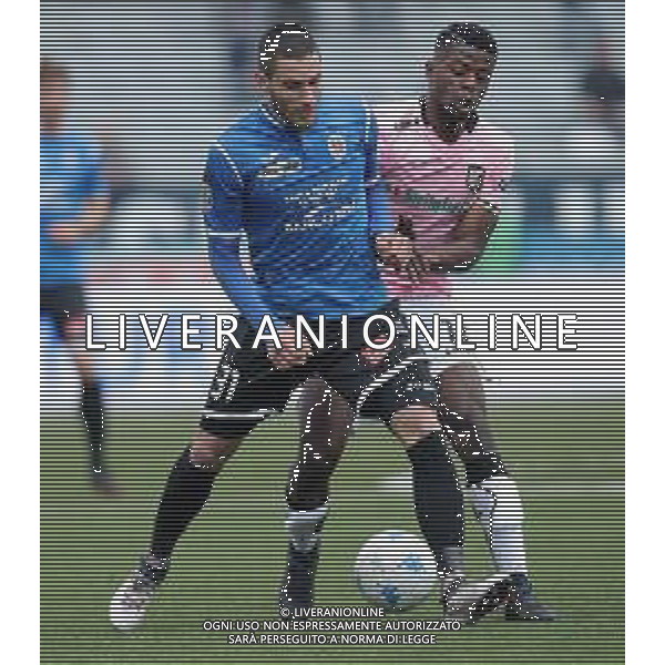 Campionato di Calcio Serie B ConTe.it 2017/2018 31a Giornata Novara - 17.03.2018 Novara-Palermo Nella Foto: Petar Golubovic e Eddy Gnahore\' /Ph.Vitez-Ag. Aldo Liverani