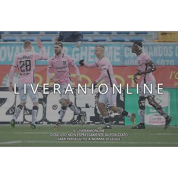Campionato di Calcio Serie B ConTe.it 2017/2018 31a Giornata Novara - 17.03.2018 Novara-Palermo Nella Foto: esultanza dopo il gol di Andrea Rispoli con Pawel Dawidowicz /Ph.Vitez-Ag. Aldo Liverani