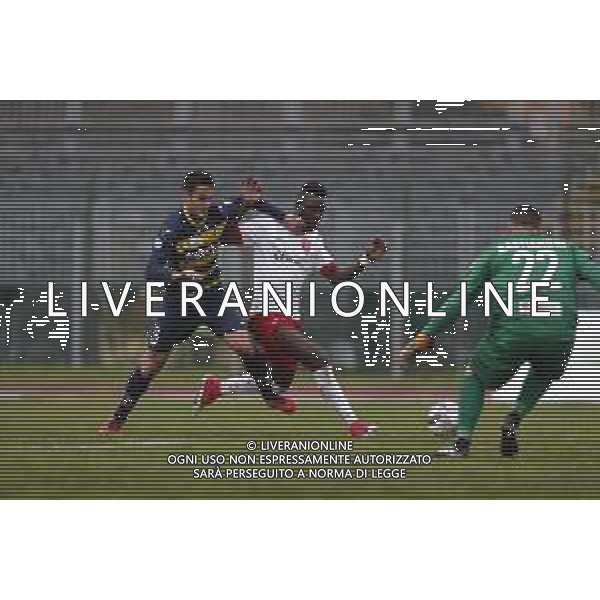 Santarcangelo - Triestina Campionato di calcio Serie C girone B 18/03/2017 nella foto: Maini Marco Davis Mensah ©Claudio Zamagni/Agenzia Aldo Liverani / AGENZIA ALDO LIVERANI SAS - SANTARCANGELO - TRIESTINA Campionato di calcio Serie C girone B 18-03-2017