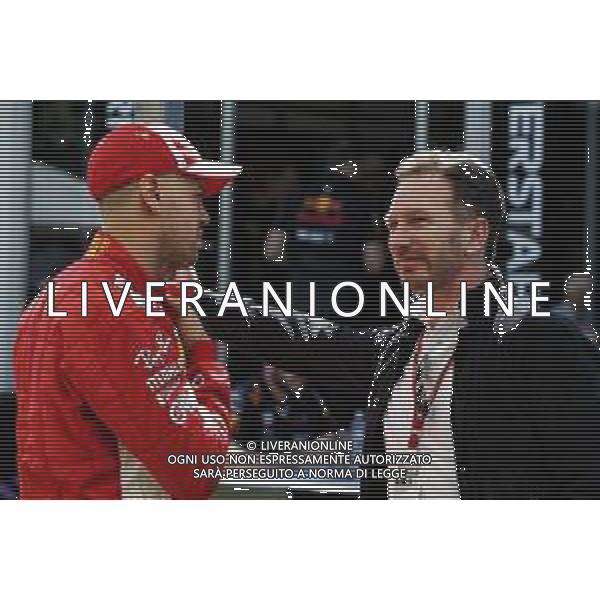 (L to R): Sebastian Vettel (GER) Ferrari with Christian Horner (GBR) Red Bull Racing Team Principal. 22.03.2018. Formula 1 World Championship, Rd 1, Australian Grand Prix, Albert Park, Melbourne, Australia, Preparation Day. / AGENZIA ALDO LIVERANI SAS - ITALY ONLY EDITORIAL USE ONLY