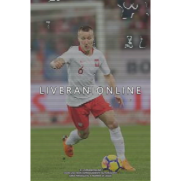 Cena minimalna internet 100 zl Cena minimalna print 100 zl Wroclaw 23 03 2018 Pilka nozna mecz towarzyski Polska vs Nigeria N/z Jacek Goralski poland #6 postac sylwetka form silhouette Fot: Sebastian Borowski / newspix.pl Football friendly match Poland vs Nigeria --- Newspix.pl