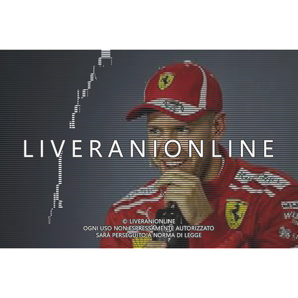 Sebastian Vettel (GER) Ferrari in the post qualifying FIA Press Conference. 24.03.2018. Formula 1 World Championship, Rd 1, Australian Grand Prix, Albert Park, Melbourne, Australia, Qualifying Day. AG ALDO LIVERANI SAS ONLY ITALY