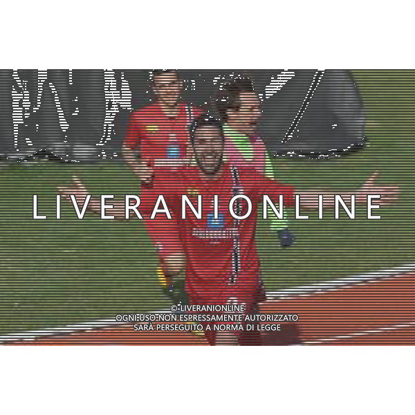 24-03-2018 IMOLA Imolese Fiorenzuola Michele Valentini Esulta per il secondo Gol FOTO GIANNI SANNA-AG ALDO LIVERANI SAS