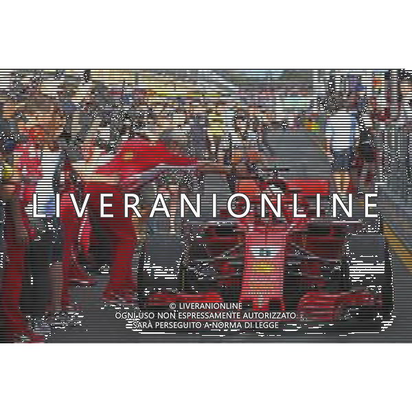Maurizio Arrivabene (ITA) Scuderia Ferrari Team Principal and Sebastian Vettel (GER) Scuderia Ferrari 25.03.2018. Formula 1 World Championship, Rd 1, Australian Grand Prix, Albert Park, Melbourne, Australia, Race Day. / AGENZIA ALDO LIVERANI SAS - ITALY ONLY EDITORIAL USE ONLY