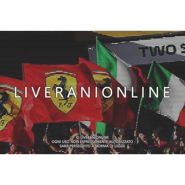 Ferrari flags at parc ferme. 25.03.2018. Formula 1 World Championship, Rd 1, Australian Grand Prix, Albert Park, Melbourne, Australia, Race Day. AG ALDO LIVERANI SAS ONLY ITALY