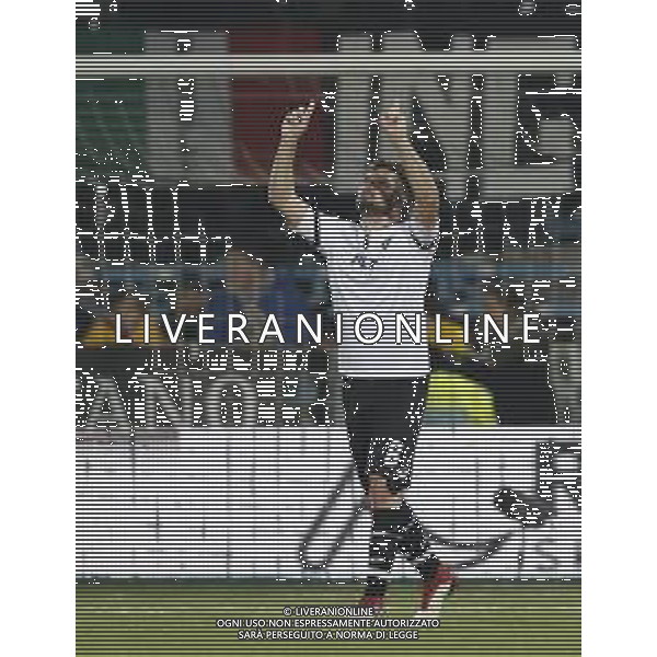 Cesena - Perugia campionato di calcio serie B ConTe.it 25/03/2018 nella foto: esultanza dopo il gol di SCHIAVONE ANDREA ©Claudio Zamagni/Agenzia Aldo Liverani / AGENZIA ALDO LIVERANI SAS
