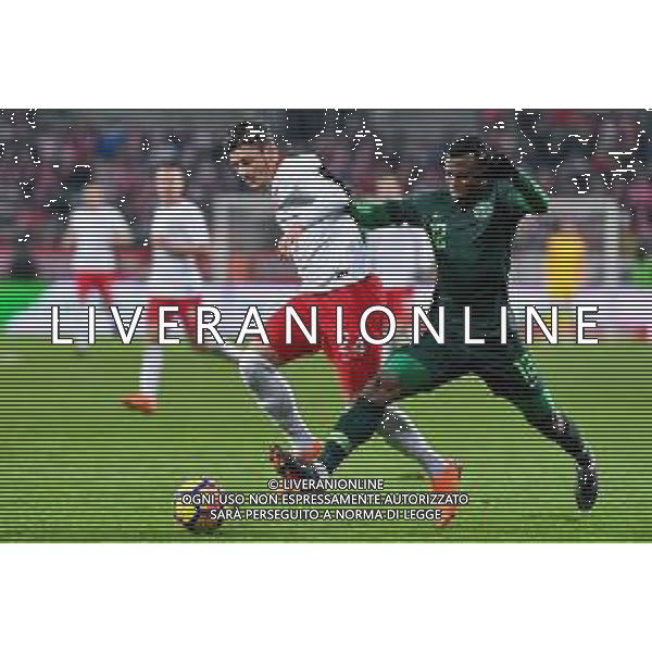 23.03.2018 WROCLAW STADION WROCLAW ( POLAND ) PILKA NOZNA ( FOOTBALL ) MECZ TOWARZYSKI REPREZENTACJI NARODOWYCH ( INTERNATIONAL FRIENDLY GAME ) MECZ POLSKA - NIGERIA ( POLAND - NIGERIA ) NZ DAWID KOWNACKI ABDULLAHI SHEHU FOTO MICHAL STANCZYK / CYFRASPORT / NEWSPIX.PL --- Newspix.pl AG ALDO LIVERANI SAS ONLY ITALY