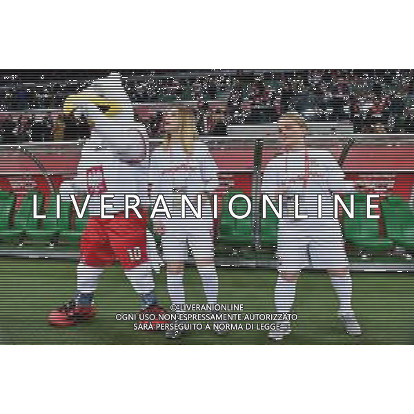 23.03.2018 WROCLAW STADION WROCLAW ( POLAND ) PILKA NOZNA ( FOOTBALL ) MECZ TOWARZYSKI REPREZENTACJI NARODOWYCH ( INTERNATIONAL FRIENDLY GAME ) MECZ POLSKA - NIGERIA ( POLAND - NIGERIA ) NZ MASKOTKA ORZEL ORZELEK TANIEC TANCE FOTO MICHAL STANCZYK / CYFRASPORT / NEWSPIX.PL --- Newspix.pl AG ALDO LIVERANI SAS ONLY ITALY