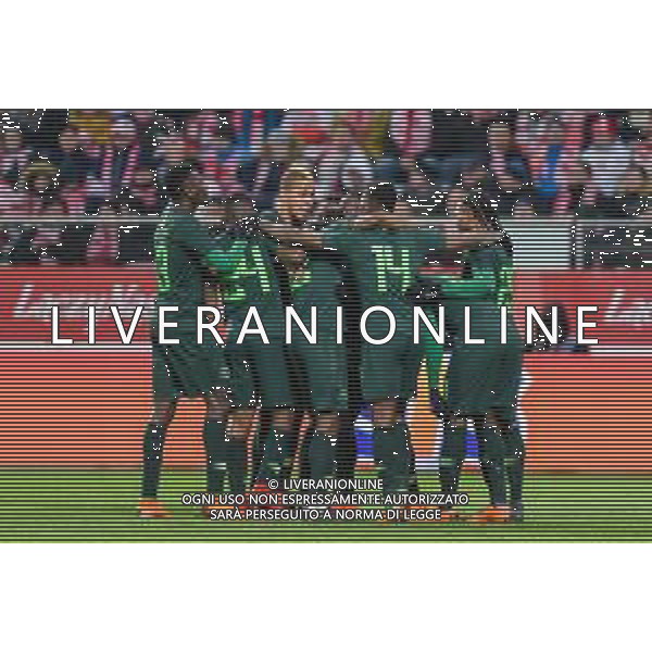 23.03.2018 WROCLAW STADION MIEJSCI ( POLAND ) PILKA NOZNA ( FOOTBALL ) MECZ TOWARZYSKI REPREZENTACJI NARODOWYCH ( INTERNATIONAL FRIENDLY GAME ) MECZ POLSKA - NIGERIA ( POLAND - NIGERIA ) NZ VICTOR MOSES RADOSC GOL BRAMKA EMOCJE FOTO MARCIN PIRGA / CYFRASPORT / NEWSPIX.PL --- Newspix.pl AG ALDO LIVERANI SAS ONLY ITALY
