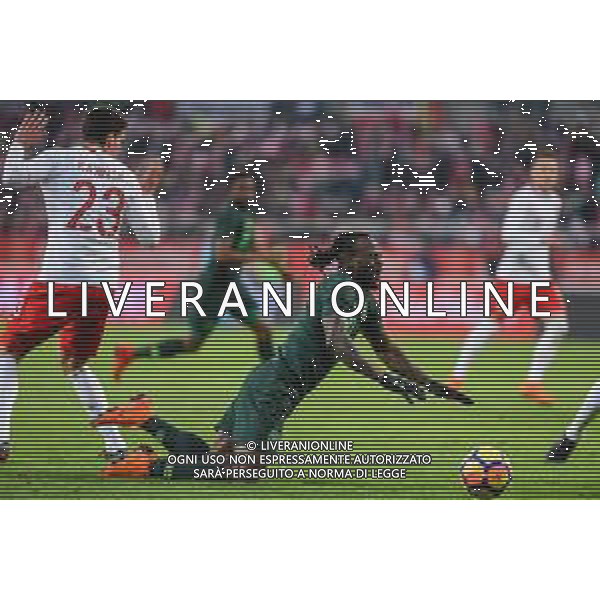 23.03.2018 WROCLAW STADION MIEJSCI ( POLAND ) PILKA NOZNA ( FOOTBALL ) MECZ TOWARZYSKI REPREZENTACJI NARODOWYCH ( INTERNATIONAL FRIENDLY GAME ) MECZ POLSKA - NIGERIA ( POLAND - NIGERIA ) NZ KAMINSKI VICTOR MOSES RZUT KARNY FOTO MARCIN PIRGA / CYFRASPORT / NEWSPIX.PL --- Newspix.pl AG ALDO LIVERANI SAS ONLY ITALY