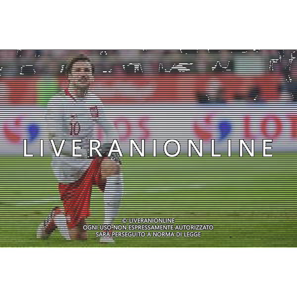 23.03.2018 WROCLAW STADION MIEJSCI ( POLAND ) PILKA NOZNA ( FOOTBALL ) MECZ TOWARZYSKI REPREZENTACJI NARODOWYCH ( INTERNATIONAL FRIENDLY GAME ) MECZ POLSKA - NIGERIA ( POLAND - NIGERIA ) NZ GRZEGORZ KRYCHOWIAK ZLOSC SMUTEK PLACZ EMOCJE FOTO MARCIN PIRGA / CYFRASPORT / NEWSPIX.PL --- Newspix.pl AG ALDO LIVERANI SAS ONLY ITALY