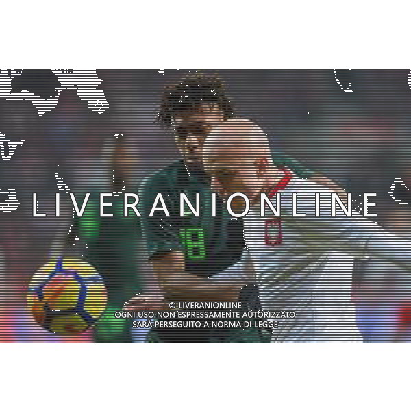 23.03.2018 WROCLAW STADION MIEJSCI ( POLAND ) PILKA NOZNA ( FOOTBALL ) MECZ TOWARZYSKI REPREZENTACJI NARODOWYCH ( INTERNATIONAL FRIENDLY GAME ) MECZ POLSKA - NIGERIA ( POLAND - NIGERIA ) NZ ALEX IWOBI RAFAL KURZAWA FOTO MARCIN PIRGA / CYFRASPORT / NEWSPIX.PL --- Newspix.pl AG ALDO LIVERANI SAS ONLY ITALY