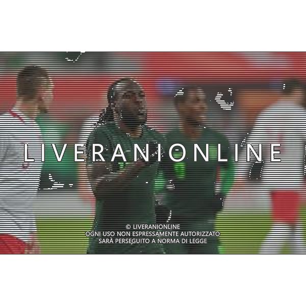 2018.03.23 Wroclaw Pilka nozna Mecz Towarzyski Sparing Reprezentacja Kadra Polska - Nigeria N/z bramka gol radosc na 0-1 Victor Moses Foto Pawel Andrachiewicz / PressFocus 2018.03.23 Wroclaw Football Friendly Game Poland - Nigeria bramka gol radosc na 0-1 Victor Moses Credit: Pawel Andrachiewicz / PressFocus / NEWSPIX.PL --- Newspix.pl AG ALDO LIVERANI SAS ONLY ITALY