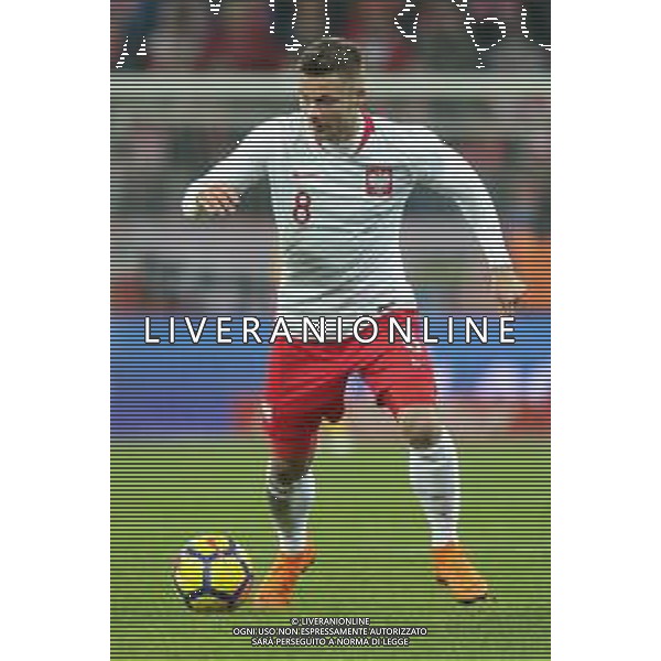 23.03.2018, Wroclaw, Polska - Nigeria , mecz towarzyski , International football friendly match , N Z Karol Linetty (POL) , FOT. Adam Jastrzebowski / newspix.pl --- Newspix.pl AG ALDO LIVERANI SAS ONLY ITALY