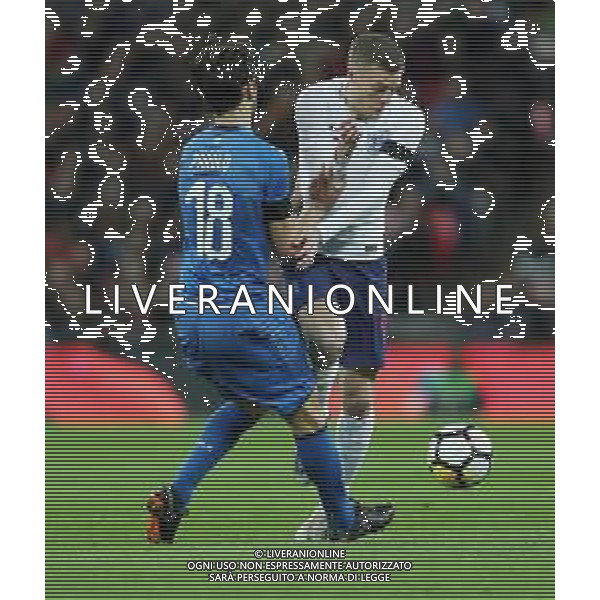 Amichevole Londra - 27.03.2018 Inghilterra-Italia Nella Foto: Jamie Vardy e marco parolo /Ph.Vitez-Ag. Aldo Liverani