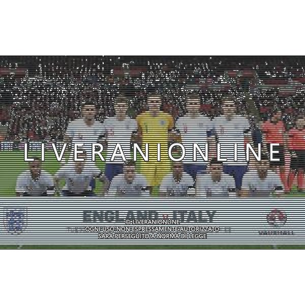 Amichevole Londra - 27.03.2018 Inghilterra-Italia Nella Foto:Inghilterra Squadra Formazione Butland,Trippier,Young,Walker,Stones,Tarkowski,Oxlade-Chamberlain,Dier,Vardy,Sterling,Lingard /Ph.Vitez-Ag. Aldo Liverani
