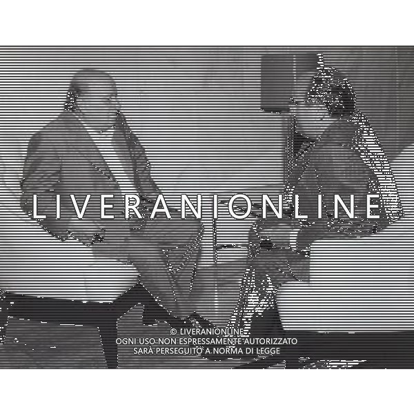 PIANELLI ORFEO EX PRESIDENTE DEL TORINO CALCIO CON UMBERTO LENZINI PRESIDENTE LAZIO CALCIO PH ARCHIVIO AGENZIA ALDO LIVERANI