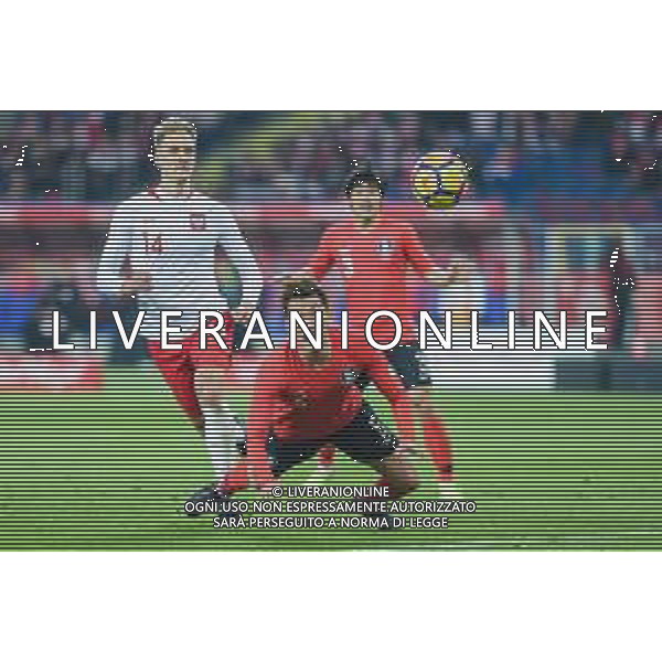 27.03.2018 CHORZOW, STADION SLASKI PILKA NOZNA (FOOTBALL) MECZ TOWARZYSKI REPREZENTACJI NARODOWYCH (INTERNATIONAL FRIENDLY GAME) MECZ POLSKA - KOREA POLUDNIOWA (GAME POLAND - REPUBLIC OF KOREA ) NZ LUKASZ TEODORCZYK JANG HYUN - SOO FOTO MARCIN PIRGA / CYFRASPORT / NEWSPIX.PL --- Newspix.pl AG ALDO LIVERANI SAS