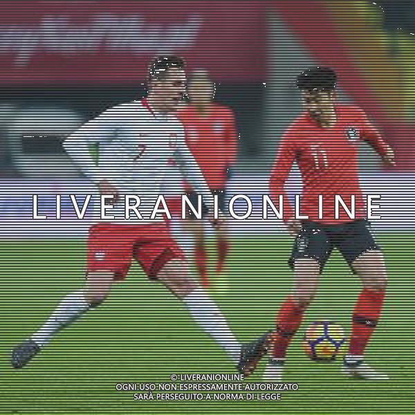 27.03.2018 CHORZOW, STADION SLASKI PILKA NOZNA (FOOTBALL) MECZ TOWARZYSKI REPREZENTACJI NARODOWYCH (INTERNATIONAL FRIENDLY GAME) MECZ POLSKA - KOREA POLUDNIOWA (GAME POLAND - REPUBLIC OF KOREA ) NZ ARKADIUSZ MILIK SON HEUNG - MIN FOTO MARCIN PIRGA / CYFRASPORT / NEWSPIX.PL --- Newspix.pl AG ALDO LIVERANI SAS