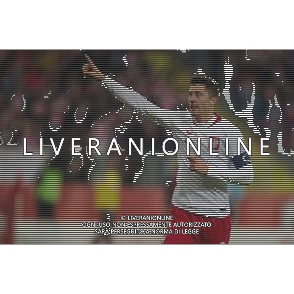 27.03.2018 CHORZOW, STADION SLASKI PILKA NOZNA (FOOTBALL) MECZ TOWARZYSKI REPREZENTACJI NARODOWYCH (INTERNATIONAL FRIENDLY GAME) MECZ (GAME) POLAND - KOREA REPUBLIC POLSKA - KOREA POLUDNIOWA NZ ROBERT LEWANDOWSKI BRAMKA RADOSC GOL GOAL FOTO LUKASZ SKWIOT/CYFRASPORT / NEWSPIX.PL --- Newspix.pl AG ALDO LIVERANI SAS