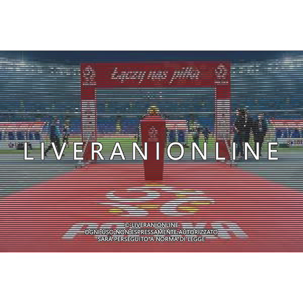 27.03.2018 CHORZOW, STADION SLASKI PILKA NOZNA (FOOTBALL) MECZ TOWARZYSKI REPREZENTACJI NARODOWYCH (INTERNATIONAL FRIENDLY GAME) MECZ POLSKA - KOREA POLUDNIOWA (GAME POLAND - REPUBLIC OF KOREA ) NZ PRZED MECZEM ILUSTRACJA BRANDING LACZY NAS PILKA PZPN PILKA FOTO MARCIN PIRGA / CYFRASPORT / NEWSPIX.PL --- Newspix.pl AG ALDO LIVERANI SAS ONLY ITALY