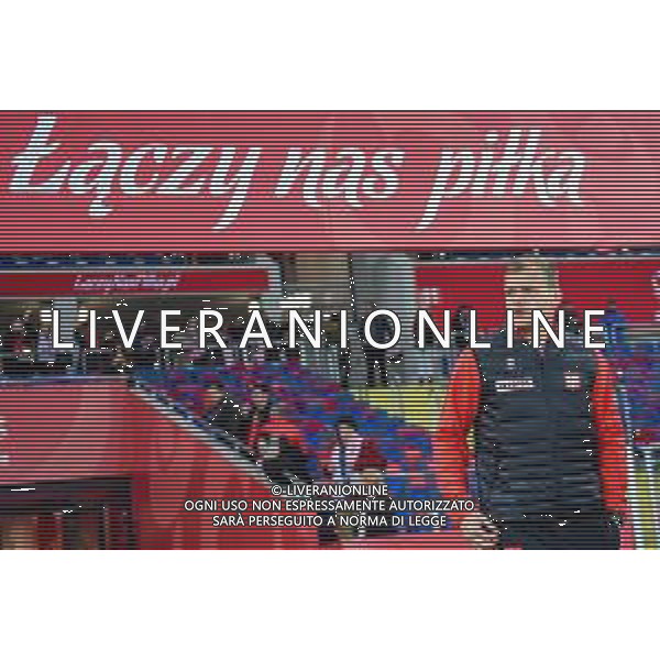 27.03.2018 CHORZOW, STADION SLASKI PILKA NOZNA (FOOTBALL) MECZ TOWARZYSKI REPREZENTACJI NARODOWYCH (INTERNATIONAL FRIENDLY GAME) MECZ POLSKA - KOREA POLUDNIOWA (GAME POLAND - REPUBLIC OF KOREA ) NZ PRZED MECZEM PAWEL JAROSZYNSKI LACZY NAS PILKA BRANDING BANER FOTO MARCIN PIRGA / CYFRASPORT / NEWSPIX.PL --- Newspix.pl AG ALDO LIVERANI SAS ONLY ITALY