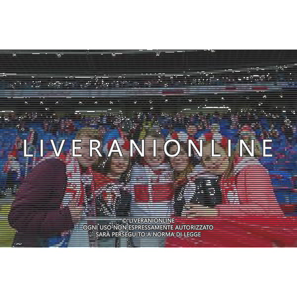 27.03.2018 CHORZOW, STADION SLASKI PILKA NOZNA (FOOTBALL) MECZ TOWARZYSKI REPREZENTACJI NARODOWYCH (INTERNATIONAL FRIENDLY GAME) MECZ POLSKA - KOREA POLUDNIOWA (GAME POLAND - REPUBLIC OF KOREA ) NZ PRZED MECZEM KIBICE REPREZENTACJI POLSKI KIBIC FOTO MARCIN PIRGA / CYFRASPORT / NEWSPIX.PL --- Newspix.pl AG ALDO LIVERANI SAS ONLY ITALY