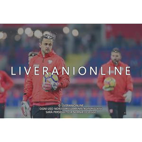 27.03.2018 CHORZOW, STADION SLASKI PILKA NOZNA (FOOTBALL) MECZ TOWARZYSKI REPREZENTACJI NARODOWYCH (INTERNATIONAL FRIENDLY GAME) MECZ POLSKA - KOREA POLUDNIOWA (GAME POLAND - REPUBLIC OF KOREA ) NZ PRZED MECZEM LUKASZ FABIANSKI BARTOSZ BIALKOWSKI FOTO MARCIN PIRGA / CYFRASPORT / NEWSPIX.PL --- Newspix.pl AG ALDO LIVERANI SAS ONLY ITALY