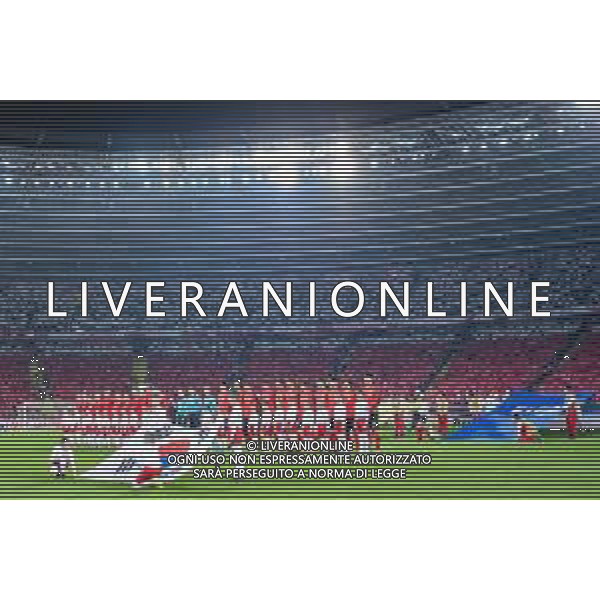 27.03.2018 CHORZOW, STADION SLASKI PILKA NOZNA (FOOTBALL) MECZ TOWARZYSKI REPREZENTACJI NARODOWYCH (INTERNATIONAL FRIENDLY GAME) MECZ POLSKA - KOREA POLUDNIOWA (GAME POLAND - REPUBLIC OF KOREA ) NZ VIEW WIDOK ILUSTRACJA TEAM HYMN OPRAWA KIBICE FOTO MARCIN PIRGA / CYFRASPORT / NEWSPIX.PL --- Newspix.pl AG ALDO LIVERANI SAS ONLY ITALY