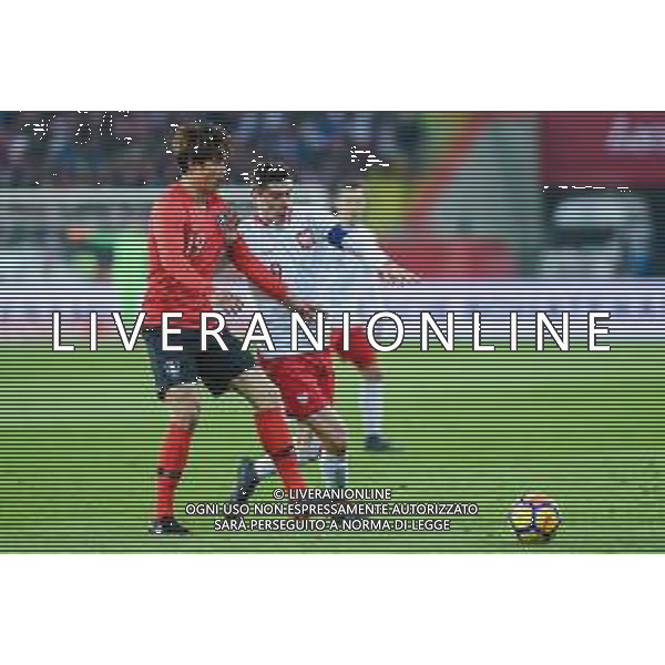 27.03.2018 CHORZOW, STADION SLASKI PILKA NOZNA (FOOTBALL) MECZ TOWARZYSKI REPREZENTACJI NARODOWYCH (INTERNATIONAL FRIENDLY GAME) MECZ POLSKA - KOREA POLUDNIOWA (GAME POLAND - REPUBLIC OF KOREA ) NZ HONG JEONG - HO ROBERT LEWANDOWSKI FOTO MARCIN PIRGA / CYFRASPORT / NEWSPIX.PL --- Newspix.pl AG ALDO LIVERANI SAS ONLY ITALY