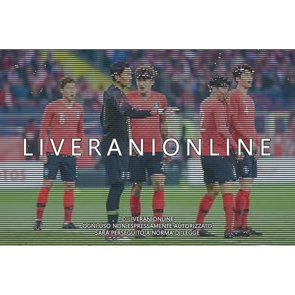 27.03.2018 CHORZOW, STADION SLASKI PILKA NOZNA (FOOTBALL) MECZ TOWARZYSKI REPREZENTACJI NARODOWYCH (INTERNATIONAL FRIENDLY GAME) MECZ POLSKA - KOREA POLUDNIOWA (GAME POLAND - REPUBLIC OF KOREA ) NZ KIM SEUNG - GYU KIM MIN - JAE LEE YONG KI SUNG - YUENG FOTO MARCIN PIRGA / CYFRASPORT / NEWSPIX.PL --- Newspix.pl AG ALDO LIVERANI SAS ONLY ITALY