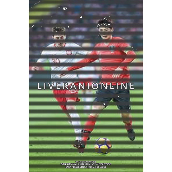 27.03.2018 CHORZOW, STADION SLASKI PILKA NOZNA (FOOTBALL) MECZ TOWARZYSKI REPREZENTACJI NARODOWYCH (INTERNATIONAL FRIENDLY GAME) MECZ POLSKA - KOREA POLUDNIOWA (GAME POLAND - REPUBLIC OF KOREA ) NZ TARAS ROMANCZUK KI SUNG - YUENG FOTO MARCIN PIRGA / CYFRASPORT / NEWSPIX.PL --- Newspix.pl AG ALDO LIVERANI SAS ONLY ITALY