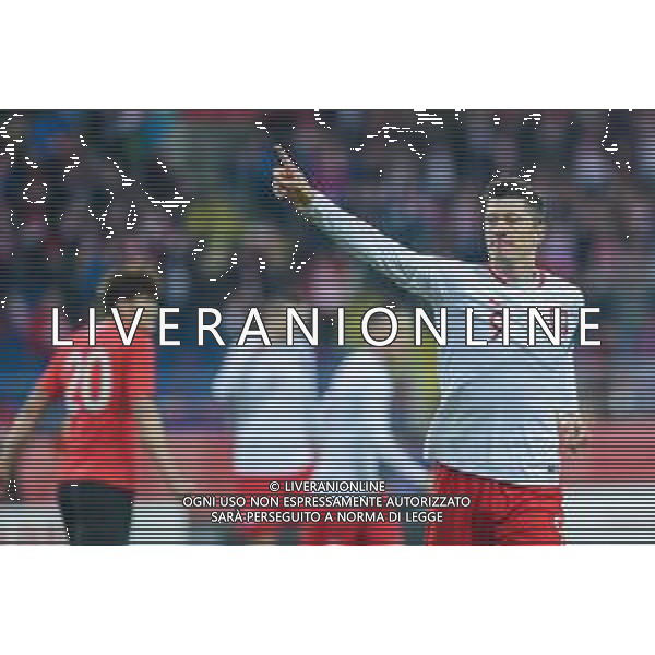 27.03.2018 CHORZOW, STADION SLASKI PILKA NOZNA (FOOTBALL) MECZ TOWARZYSKI REPREZENTACJI NARODOWYCH (INTERNATIONAL FRIENDLY GAME) MECZ POLSKA - KOREA POLUDNIOWA (GAME POLAND - REPUBLIC OF KOREA ) NZ ROBERT LEWANDOWSKI RADOSC GOL BRAMKA EMOCJE FOTO MARCIN PIRGA / CYFRASPORT / NEWSPIX.PL --- Newspix.pl AG ALDO LIVERANI SAS ONLY ITALY