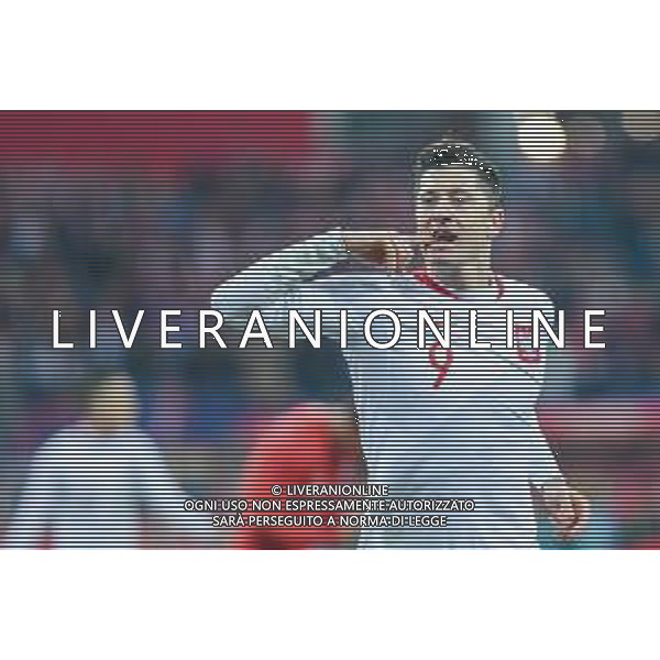 27.03.2018 CHORZOW, STADION SLASKI PILKA NOZNA (FOOTBALL) MECZ TOWARZYSKI REPREZENTACJI NARODOWYCH (INTERNATIONAL FRIENDLY GAME) MECZ POLSKA - KOREA POLUDNIOWA (GAME POLAND - REPUBLIC OF KOREA ) NZ ROBERT LEWANDOWSKI RADOSC GOL BRAMKA EMOCJE FOTO MARCIN PIRGA / CYFRASPORT / NEWSPIX.PL --- Newspix.pl AG ALDO LIVERANI SAS ONLY ITALY